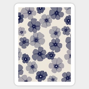 Blue flower pattern Sticker